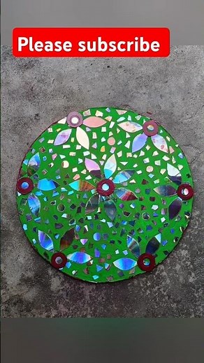 I Made a DIY Mosaic Wall Hanging Out of Old CDs