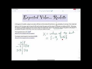 Expected Value of a Roulette Problem (6.1 question)