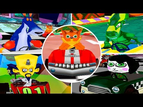 Crash Nitro Kart 3D - All Bosses & Ending | 4K 60FPS