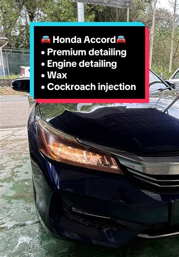 🚘 Honda Accord🚘 • Premium detailing • Engine detailing • Wax • Cockroach injection #cardetailing #detailingworld #doortodoorservice #detailingshop #detailingjohorbahru