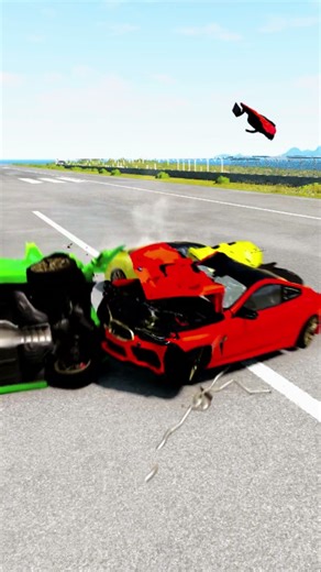 Deadly Road Spikes Smash the BMW! | BeamNG.drive