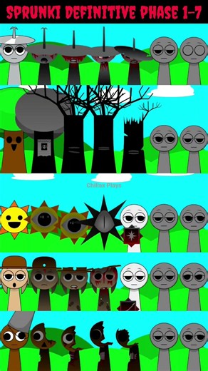 Incredibox Sprunki Definitive Phase 1-7 #incredibox #sprunkimod #sprunki #roblox #shorts #gaming