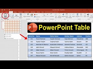 PowerPoint Table (টেবিল) | How to insert a Table in PowerPoint | PowerPoint Tutorial