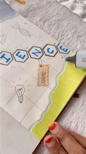 ✨Easy DIY Front Page Idea - SCIENCE🧬School Assignment & Project#shorts #art #frontpage#joinwithiba