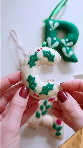 Stitch embroidered Christmas letters | Made Club