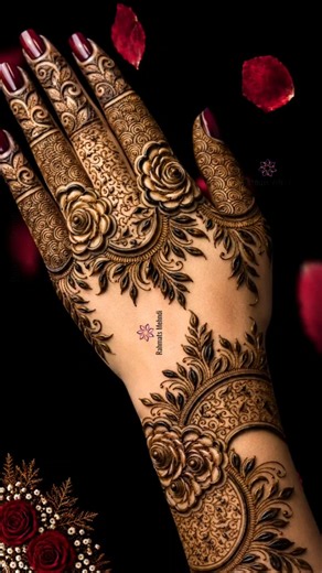 Top 3 best back hand Rose mehndi design 2026 | Easy & simple mehndi design| mehandi design |mehndi
