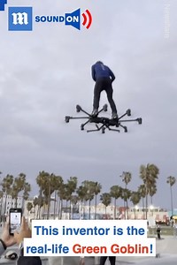 This inventor is the real-life Green Goblin! 😱 via Newsflare | Daily Mail Video