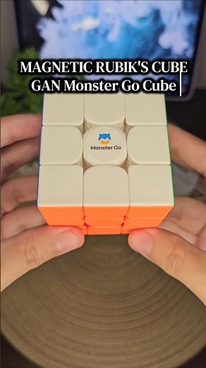 Magnetic Rubik's Cube 3x3 - GAN Monster Go Premium Cube - Super Smooth, Fast Speed Cuber - Solid