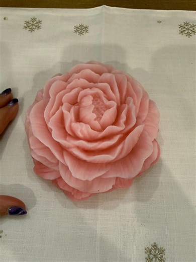 HUGE Pale Pink Resin Peony Flower Collectible - Etsy