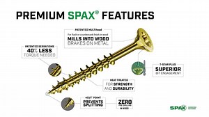SPAX #8 x 1-1/2 in. Interior Construction Framing Torx T-Star Plus Flat Head Wood Screws (2500-Pieces) Bulk Pail Bit Included 3191020400400