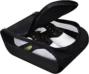 Scott Edward Portable Golf Shoe Bag Outdoor Travel Zippered Waterproof&Breathable Carrier Bags for Men and Women