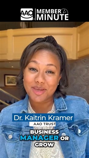 A "Member Minute" with Dr. Kaitrin Kramer. Why do AAO programs like Wharton MBO and Simon Sinek Leadership stand out? Trustee At-Large Dr. Kaitrin Kramer shares what these experiences have meant to her practice and growth. | American Association of Orthodontists