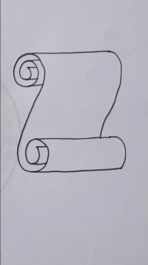 Paper scroll drawing in easy #easy #viral #drawing