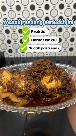 Masak rendang jadi mudah banget. Link bumbu instan ada di deskripsi #rendangayam #bumbuinstan