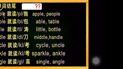 "le"是英语中常见的字母组合，通常出现在单词末尾，具有特定的发音规律。