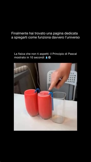 Scienza Media | Il Principio di Pascal — o principio di trasmissione della pressione nei fluidi — dice che quando applichi una pressione a un fluido chiuso... | Instagram