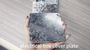 Metal Electrical Box Cover Plates,Electric Junction Box Cover,4 Inch Square Flat Blank Electric Box Panel,Solid Cold Rolled Steel Outlet Box Cover for 4x4Inch Square Box(4 Pack)