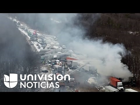 Múltiples muertos y heridos: el saldo de un aparatoso accidente de más de 50 vehículos en Pennsylvan