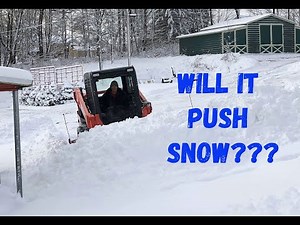Kubota SVL65 Track Loader Plowing Snow!