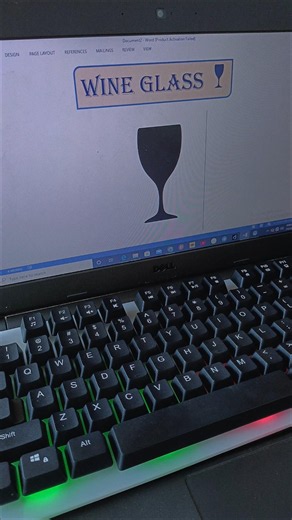 Wine Glass 🍷 | Ms Word | DSH. #shortcutkeys #usa.