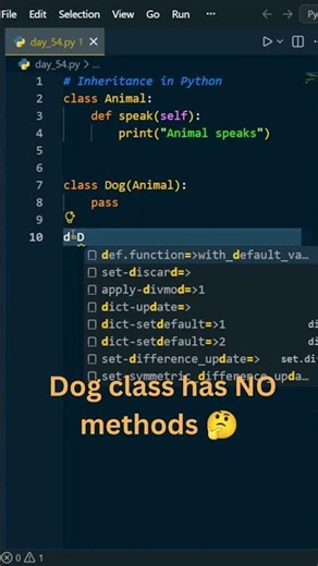 Python Has Parent & Child Classes 😳 | Day 54 #100DaysOfPython #shorts