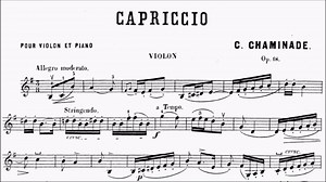 ABRSM Violin 2020-2023 Grade 8 C1 Chaminade Capriccio Op.18 Sheet Music