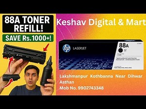 How to Refill Printer Cartridge at Home | 88A Original Toner Refill Step-by-Step Guide