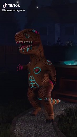 WHO IS DINOLICIOUS? 👀 Help Doja Cat uncover the secret identity of a masked dancing sensation in her House Party DLC (available this Fall - link in our bio)! 🔥 #housepartygame #eekgames #foryoupage #dojacat #pcgaming