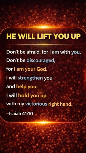 God Will Hold You Up | Powerful Bible Verse for Strength & Fear #isaiah #godsstrength #choosehim
