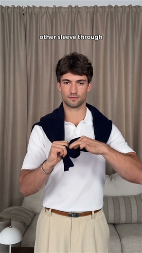 How to tie your sweater (fast & easy) 🤯 | Would you try this? #fashion