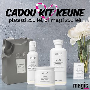 La Magic, primavara incepe cu o surpriza de proportii! Daca cheltuiesti in luna martie minim 250 de lei in salon, primesti GRATUIT un MEGA Kit cu produse de ingrijire a parului, marca KEUNE, in valoare de 250 de lei! | Magic Salon