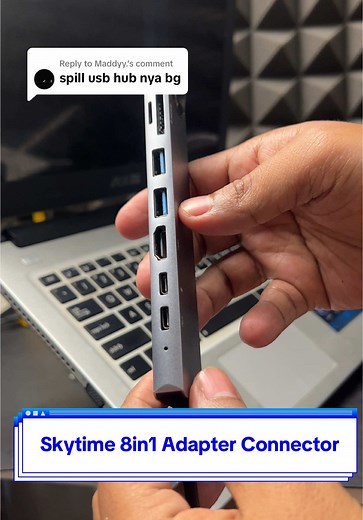 USB HUB 8-in-1 Adapter Connector for Enhanced Connectivity