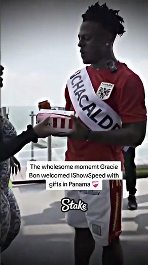 The wholesome momemt Gracie Bon welcomed IShowSpeed with gifts in Panama ❤️‍🩹