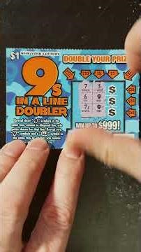 NY SCRATCHER. 9's in a line doubler. Win up to $999. #lottery #scratch