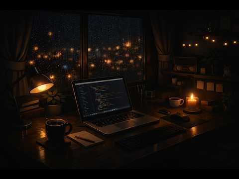 Deep Focus Coding – Dark Room with Rain (1 Hour)