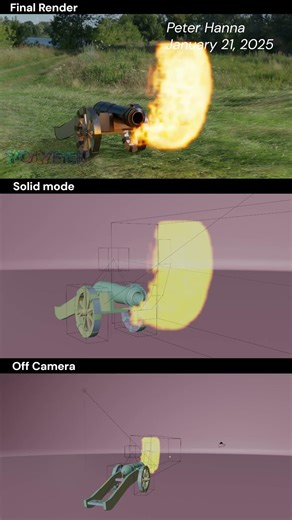 Cannon Fire Animation in Blender | Behind the Scenes
