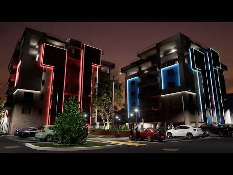 The Future of Architecture: 3D real-time immersive Twin Tower Visualization in Unreal Engine 5.#