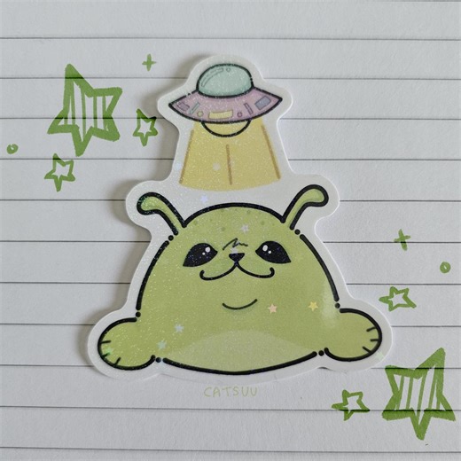 Seal Memes: ALIEN Seal Holographic Sticker, Glorpi - Etsy