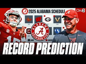 Alabama Crimson Tide 2025 Record PREDICTION