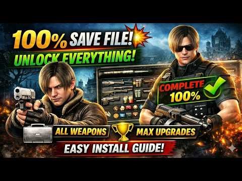 🎮 How To Install 100% Save File in Resident Evil 4 Ultimate HD Edition (Unlock Everything!) 🔥mg77