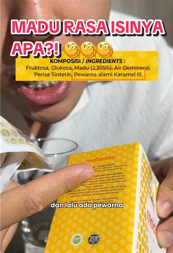 Madu Rasa isinya apa?? 🧐 Semua penjelasan sesuai dengan label komposisi. Share video ini ke keluarga kalian. Follow akun ini untuk rekomendasi #yangpastipastiaja #pastipastiaja #madu #madurasa #maduraviral