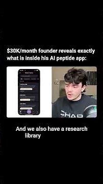 $30K/month founder reveals exactly what is inside his AI peptide app