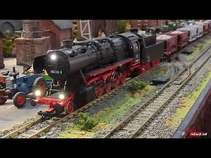 Große Modellbahn in Spur G der LGB Freunde Niederrhein - Eisenbahn Lipper Modellbautage