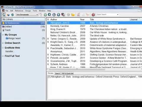 Modifying an EndNote Output Style