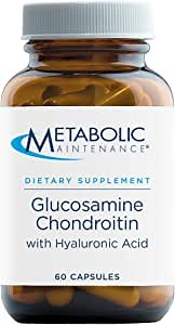 Metabolic Maintenance Glucosamine Chondroitin 1000mg with Hyaluronic Acid - Glucosamine Complex Supplement for Women + Men, Cartilage Health, Tissue Hydration + Nutritional Support - 60 Capsules
