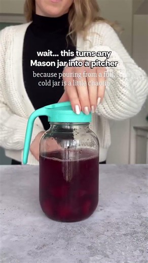 Turn your Mason Jar into a pitcher #masonjar #masonjars