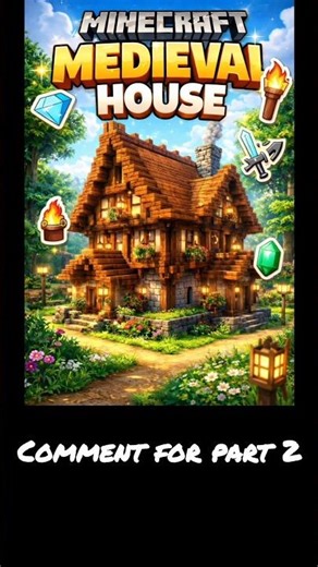 Ultimate Minecraft Medieval House Build! 🏰 Easy Survival Base #minecraft #shorts