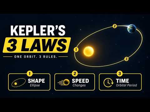 Kepler’s 3 Laws of Planetary Motion EXPLAINED Simply 🚀| Kepler’s Laws Explained | 🎯 Gravitation