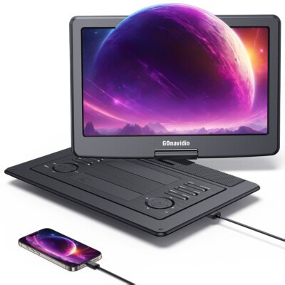 19" HD Portable DVD Player with 16" Large Screen HDMI AV Out Built-in Battery | eBay