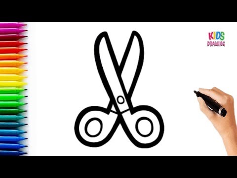 Learn to Draw Scissor || Drawing Step by Step for Beginners || Kids Drawing